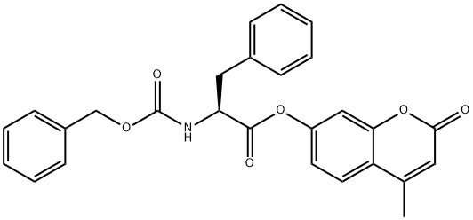 benzyloxycarbonylphenylalanine 4-methylcoumaryl-7-ester Struktur