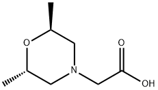 4-Morpholineacetic acid, 2,6-dimethyl-, trans- (9CI) 结构式