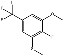 (2-Fluoro-3-methoxy-5-(trifluoromethyl)phenyl)(methyl)sulfane Structure
