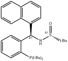 [S(R)]-N-[(R)-2-(Di-tert-butylphosphino)phenyl]-1-naphthalenylmethyl]-2-methyl-2-propanesulfinamide