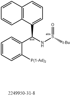 [S(R)]-N-[(R)-[2-(Diadamantanphosphino)phenyl]-1-naphthalenylmethyl]-2-methyl-2-propanesulfinamide|[S(R)]-N-[(R)-[2-(二金刚烷基膦)苯基]-1-萘基甲基]-2-叔丁基亚磺酰胺