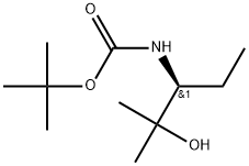 (S)-(1-Ethyl-2-hydroxy-2-methyl-propyl)-carbamic acid tert-butyl ester Structure