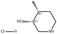 3-Piperidinol, 4-methyl-, hydrochloride (1:1), (3R,4R)-rel-(+)- Structure
