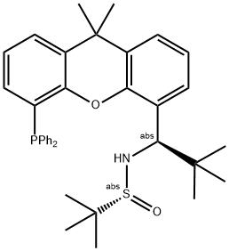 [S(R)]-N-[(1R)-1-[5-(Diphenylphosphino)-9,9-dimethyl-9H-xanthen-4-yl]-2,2-dimethylpropyl]-2-methyl-2-propanesulfinamide,2162939-92-4,结构式