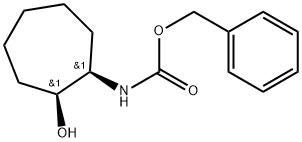 顺式(2-羟基-环庚基)-氨基甲酸苄酯 结构式