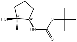 (1S, 2S)-(2-Hydroxy-2-methyl-cyclopentyl)-carbamic acid tert-butyl ester Structure