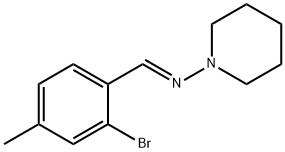 (E)-N-(2-bromo-4-methylbenzylidene)piperidin-1-amine Structure