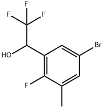 1-(5-BROMO-2-FLUORO-3-METHYLPHENYL)-2,2,2-TRIFLUOROETHANO, 1822862-36-1, 结构式