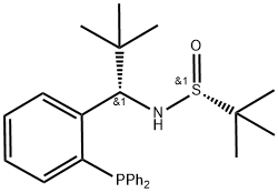 [S(R)]-N-[(1S)-1-[2-(Diphenylphosphino)phenyl]-2,2-dimethylpropyl]-2-methyl-2-propanesulfinamide,1595319-94-0,结构式