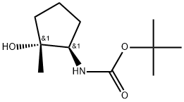 (1R, 2R)-(2-Hydroxy-2-methyl-cyclopentyl)-carbamic acid tert-butyl ester,2682097-82-9,结构式