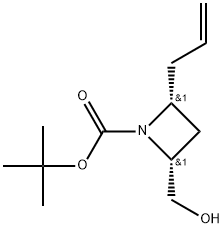 cis-2-Allyl-4-hydroxymethyl-azetidine-1-carboxylic acid tert-butyl ester Struktur