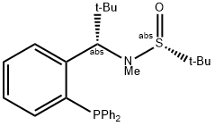 S(R)]-N-((1S)-1-(2-(Diphenylphosphino)phenyl)-2,2-dimethylpropyl)-N,2-dimethyl-2-propanesulfinamide, 2454167-14-5, 结构式