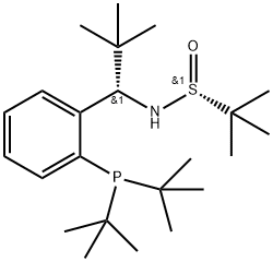 [S(R)]-N-[(1S)-1-[2-(Di-tert-butylphosphanyl)phenyl]-2,2-dimethylpropyl]-2-methyl-2-propanesulfinamide|[S(R)]-N-[(1S)-1-[2-(Di-tert-butylphosphanyl)phenyl]-2,2-dimethylpropyl]-2-methyl-2-propanesulfinamide
