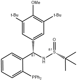 [S(R)]-N-[(S)-[3,5-Bis(1,1-dimethylethyl)-4-methoxyphenyl][2-(diphenylphosphino)phenyl]methyl]-2-methyl-2-propanesulfinamide,1616688-63-1,结构式