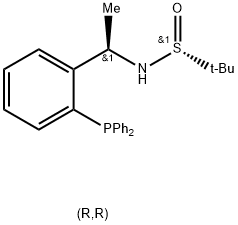 S(R)]-N-[(1R)-1-[2-(二苯基膦)苯基]乙基]-2-叔丁基亚磺酰胺,1595319-89-3,结构式