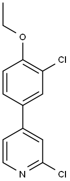 2-Chloro-4-(3-chloro-4-ethoxyphenyl)pyridine 结构式