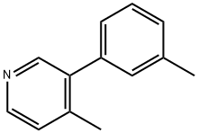 Pyridine, 4-methyl-3-(3-methylphenyl)- Structure