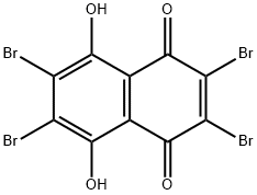 1,4-Naphthalenedione, 2,3,6,7-tetrabromo-5,8-dihydroxy-,100012-49-5,结构式