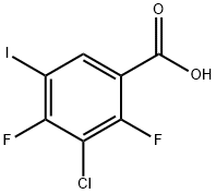 Benzoic acid, 3-chloro-2,4-difluoro-5-iodo- Structure