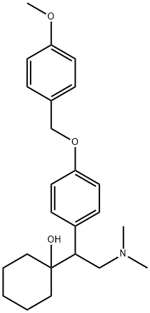 Cyclohexanol, 1-[2-(dimethylamino)-1-[4-[(4-methoxyphenyl)methoxy]phenyl]ethyl]- Structure