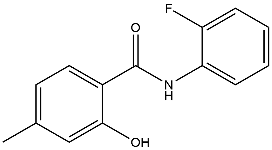 N-(2-Fluorophenyl)-2-hydroxy-4-methylbenzamide 化学構造式