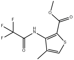 2-Thiophenecarboxylic acid, 4-methyl-3-[(2,2,2-trifluoroacetyl)amino]-, methyl ester Structure