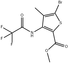 2-Thiophenecarboxylic acid, 5-bromo-4-methyl-3-[(2,2,2-trifluoroacetyl)amino]-, methyl ester Structure