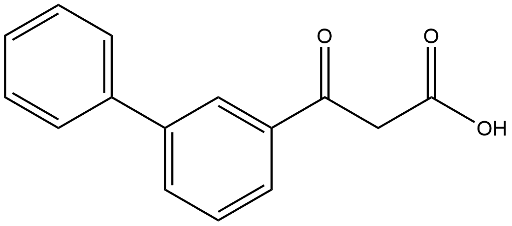 β-Oxo[1,1'-biphenyl]-3-propanoic acid Structure