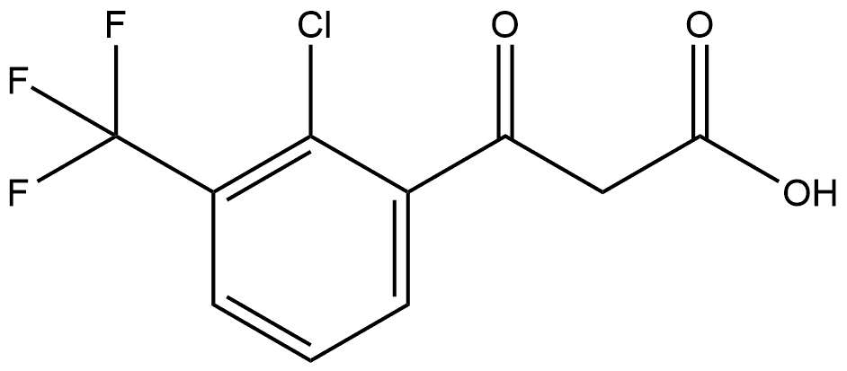 2-Chloro-β-oxo-3-(trifluoromethyl)benzenepropanoic acid Structure