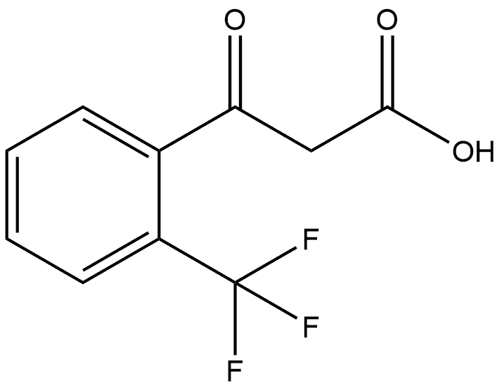 β-Oxo-2-(trifluoromethyl)benzenepropanoic acid 结构式