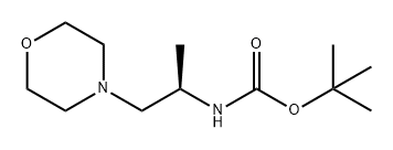 Carbamic acid, N-[(1R)-1-methyl-2-(4-morpholinyl)ethyl]-, 1,1-dimethylethyl ester Structure