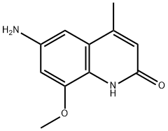 2(1H)-Quinolinone, 6-amino-8-methoxy-4-methyl- Structure