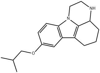 1H-Pyrazino[3,2,1-jk]carbazole, 2,3,3a,4,5,6-hexahydro-8-(2-methylpropoxy)- 化学構造式