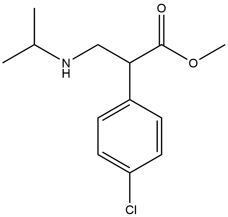 Benzeneacetic acid, 4-chloro-α-[[(1-methylethyl)amino]methyl]-, methyl ester Structure