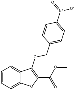 2-Benzofurancarboxylic acid, 3-[(4-nitrophenyl)methoxy]-, methyl ester,100099-02-3,结构式