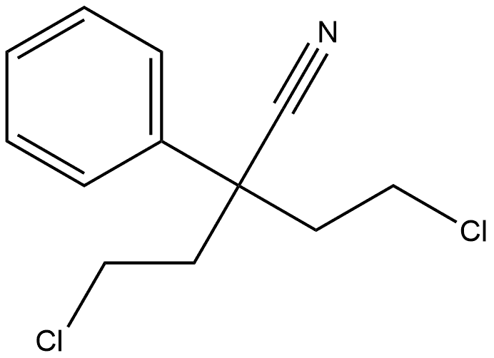 Benzeneacetonitrile, α,α-bis(2-chloroethyl)- Structure
