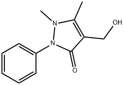 3H-Pyrazol-3-one, 1,2-dihydro-4-(hydroxymethyl)-1,5-dimethyl-2-phenyl- Struktur