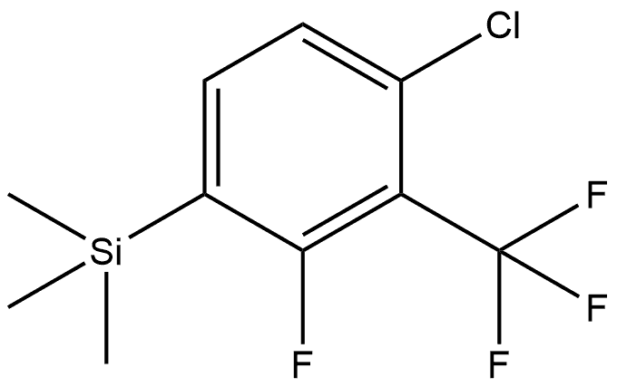 1-Chloro-3-fluoro-2-(trifluoromethyl)-4-(trimethylsilyl)benzene 化学構造式