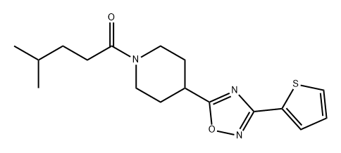 1-Pentanone, 4-methyl-1-[4-[3-(2-thienyl)-1,2,4-oxadiazol-5-yl]-1-piperidinyl]-|化合物 BDM31369