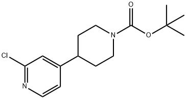 1-Piperidinecarboxylic acid, 4-(2-chloro-4-pyridinyl)-, 1,1-dimethylethyl ester,1001754-89-7,结构式