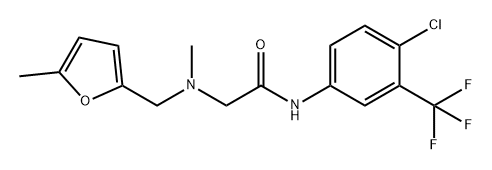 Acetamide, N-[4-chloro-3-(trifluoromethyl)phenyl]-2-[methyl[(5-methyl-2-furanyl)methyl]amino]-|N-[4-氯-3-三氟甲基)苯基]-2-[甲基-[(5-甲基呋喃-2-基)甲基]氨基]乙酰胺