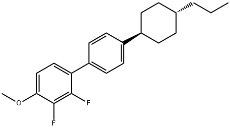 1,1'-Biphenyl, 2,3-difluoro-4-methoxy-4'-(trans-4-propylcyclohexyl)- 化学構造式