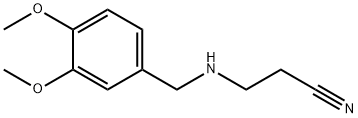 3-{[(3,4-dimethoxyphenyl)methyl]amino}propanenitrile Struktur