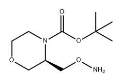 4-Morpholinecarboxylic acid, 3-[(aminooxy)methyl]-, 1,1-dimethylethyl ester, (3R)- Structure
