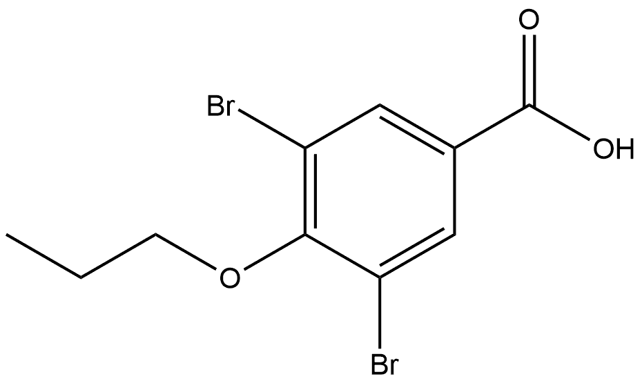 3,5-Dibromo-4-propoxybenzoic acid Struktur