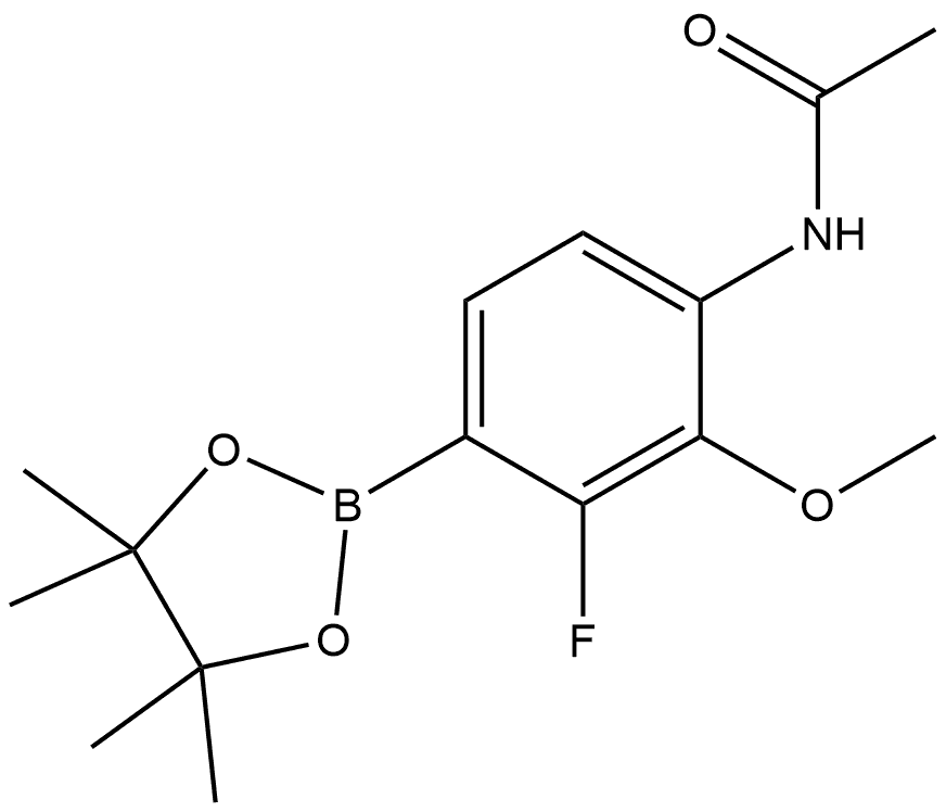 N-[3-Fluoro-2-methoxy-4-(4,4,5,5-tetramethyl-1,3,2-dioxaborolan-2-yl)phenyl]a...,1003298-74-5,结构式