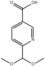6-(Dimethoxymethyl)pyridine-3-carboxylic acid 化学構造式