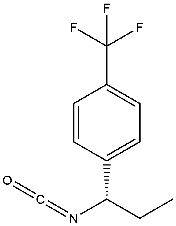 (S)-1-(1-isocyanatopropyl)-4-(trifluoromethyl)benzene 化学構造式