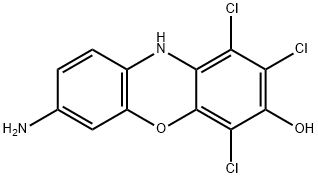 1,2,4-trichloro-7-amino-3H-isophenoxazin-3-one Struktur