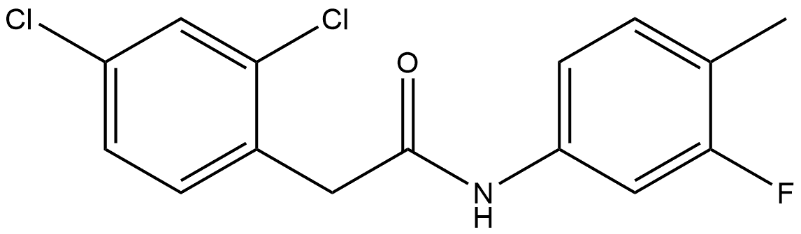 2,4-Dichloro-N-(3-fluoro-4-methylphenyl)benzeneacetamide Structure